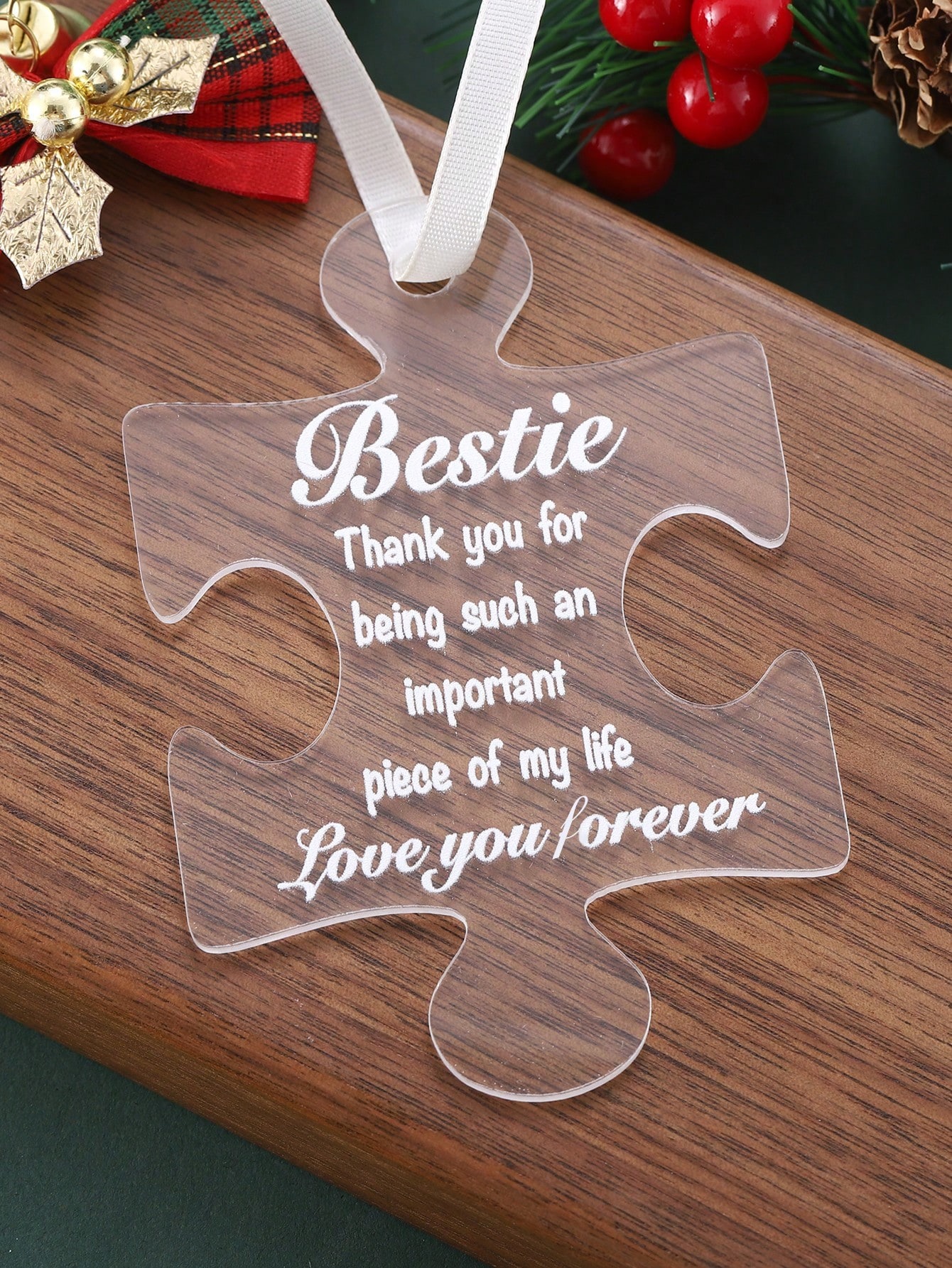 Acrylic Puzzle Decorative Hanging Ornaments, Christmas Tree Decorations